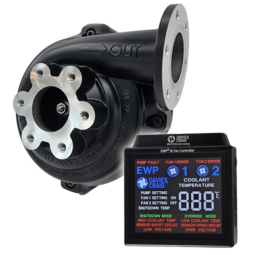 EWP80 Alloy Flange Combo - Remote Electric Water Pump & Controller (12V) (8908)